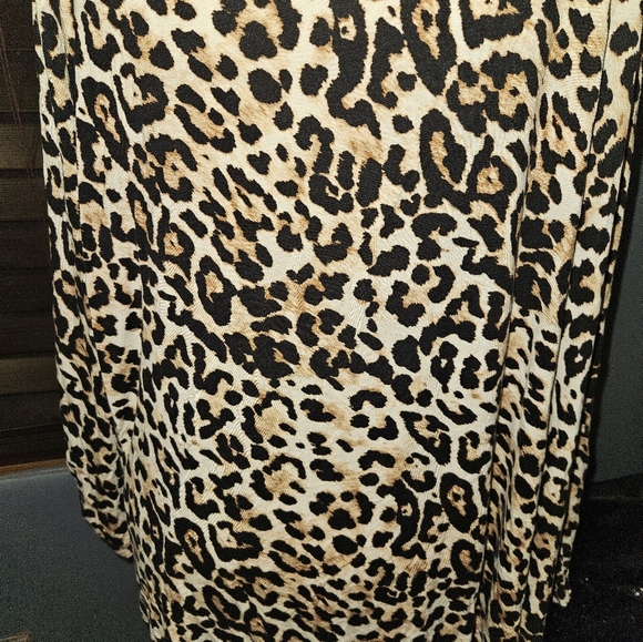 Cato Womans Long Sleeve Cheetah Print Cardigan Size 18W/20W - Picture 10 of 12